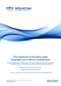The Treatment of Parodies Under Copyright Law in Seven Jurisdictions