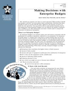 LRM3Making Decisions with Enterprise Budgets