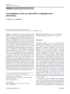 Coral Reefs DOIs00338REPORT  Ecomorphology of the eyes and skull in zooplanktivorous