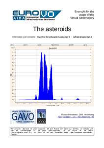 Example for the usage of the Virtual Observatory The asteroids Information and contacts: http://vo-for-education.oats.inaf.it - 