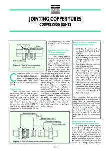 Jointing Copper Tubes - Compression Joints
