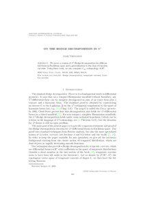 MOSCOW MATHEMATICAL JOURNAL Volume 9, Number 4, October–December 2009, Pages 899–926
