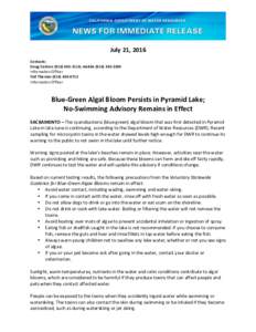 Microsoft Word - Pyramid Lake Algal Bloom Press ReleaseFINAL.docx