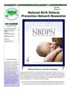 Health / Health in the United States / National Birth Defects Prevention Network / Developmental biology / Congenital disorder / March of Dimes / Centers for Disease Control and Prevention / Folic acid / Spina bifida / Medicine
