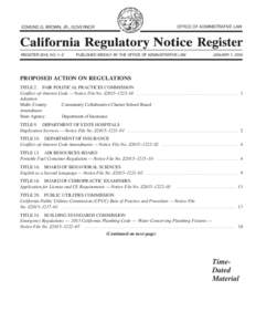 California Regulatory Notice Register 2016, Volume No. 1-Z