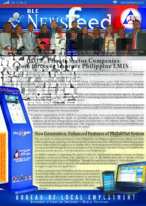 DOLE Secretary Rosalinda Dimapilis-Baldoz poses with partner-private companies, SFI Group of Companies; Career Hub Network Corp.; JobStreet Philippines, Inc.; Quantum X, Inc.; and The Now Group, after forging partnership