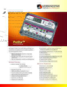 Product shown with optional meter.  ProStarTM SOLAR CONTROLLER