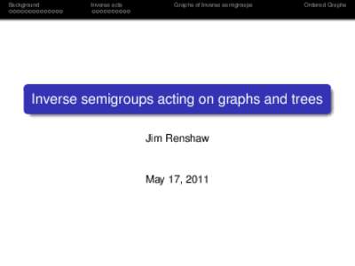 Background  Inverse acts Graphs of Inverse semigroups