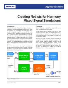 Application Note  Creating Netlists for Harmony Mixed-Signal Simulations Introduction