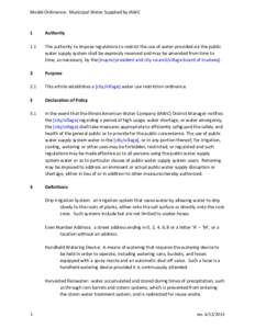 Microsoft Word - Model Ordinance_Municipal Water Supplied by IAWC_rev 0412