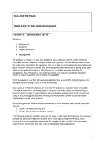 BGA LAWS AND RULES  CROSS COUNTRY AND AIRSPACE GUIDANCE Version 1.1