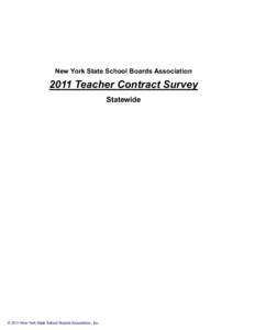 New York State School Boards AssociationTeacher Contract Survey Statewide  © 2011 New York State School Boards Association, Inc.