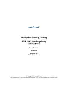Microsoft Word - Proofpoint-Fips[removed]C++-Security-Policy.doc