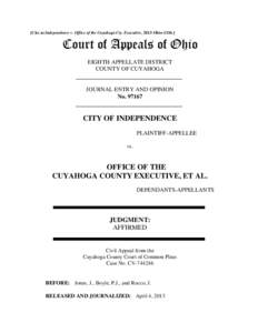 Independence v. Office of the Cuyahoga Cty. Executive