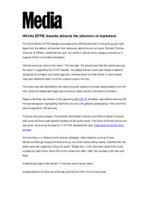 Microsoft Word - Media _HK4As EFFIE Awards attracts the attention of marketers_12 May.doc