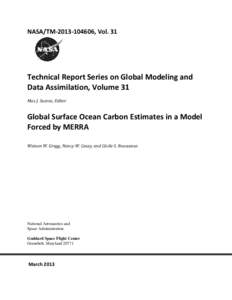 NASA/TM[removed], Vol. 31  Technical Report Series on Global Modeling and Data Assimilation, Volume 31 Max J. Suarez, Editor