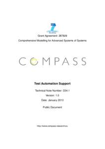 Grant Agreement: Comprehensive Modelling for Advanced Systems of Systems Test Automation Support Technical Note Number: D34.1 Version: 1.0