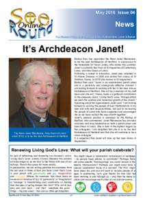 May 2016 Issue 04  News The Diocese of St Albans in Bedfordshire, Hertfordshire, Luton & Barnet  It’s Archdeacon Janet!