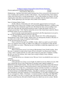 Southern Campaign American Revolution Pension Statements Pension application of William Morrison R7430 fn15NC Transcribed by Will Graves[removed]Methodology: Spelling, punctuation and/or grammar have been corrected in s
