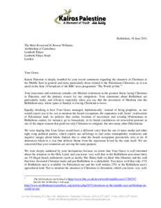 [removed]Kairos Palestine response to Dr_Rowan_ Williams[1]-1