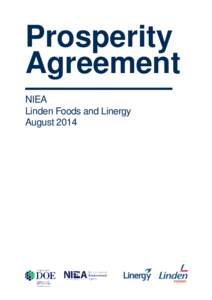 Prosperity Agreement NIEA Linden Foods and Linergy August 2014