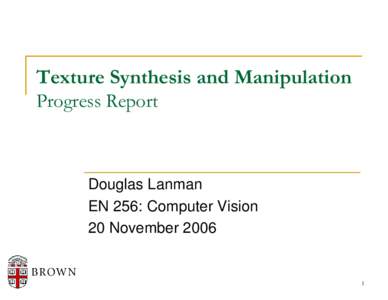 Microsoft PowerPoint - Lanman-Progress Report.ppt