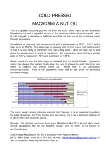 Microsoft Word - Macadamia Nut Oil Flyer One up