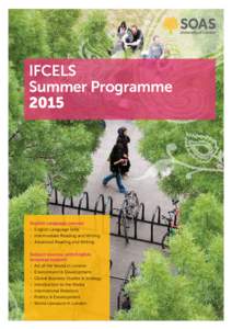 IFCELS Summer Programme 2015 English Language courses •	 English Language Skills