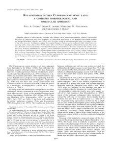 American Journal of Botany 87(7): 1044–[removed]RELATIONSHIPS