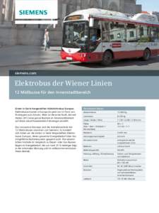 Hintergrundinformation: Elektrobus der Wiener Linien