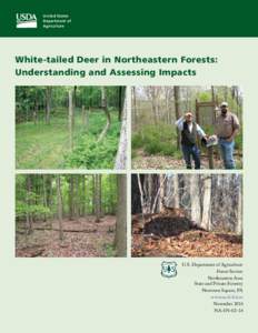 United States Department of Agriculture White-tailed Deer in Northeastern Forests: Understanding and Assessing Impacts
