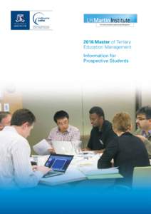 2016 Master of Tertiary Education Management Information for Prospective Students  1
