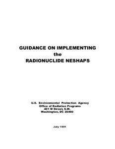 Guidance on Implementing the Radionuclide NESHAPs