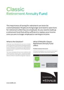 STANLIB Classic Retirement Annuity Fund.indd