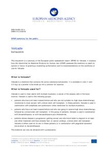 Velcade EPAR summary update II-63 clean