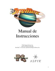 Manual de Instrucciones © 2001 Pangea Software, Inc. Todos los derechos reservados