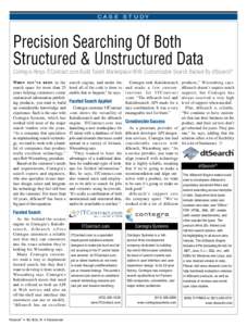 C A S E S T U DY  Precision Searching Of Both Structured & Unstructured Data  Contegra Helps ITContract.com Build Talent Marketplace With Customizable Search Backed By dtSearch®