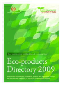 Asian Productivity Organization  For sustainable production & consumption Eco-products Directory 2009