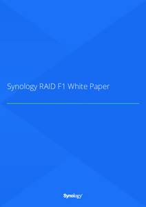 Synology RAID F1 White Paper