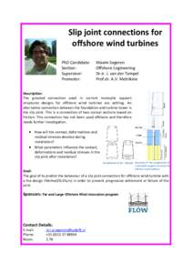 Slip joint connections for  offshore wind turbines       