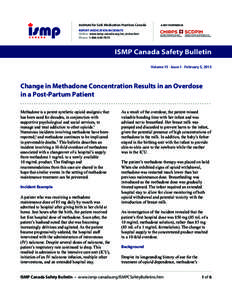 Institute for Safe Medication Practices Canada  A KEY PARTNER IN REPORT MEDICATION INCIDENTS Online: www.ismp-canada.org/err_index.htm
