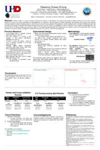 Detecting Drowsy Driving Daniel Pareja – Kean University –  Alexander Turner – Grinnell College –  Kishan Patel – University of Houston-Downtown – krish_patel_kishan@y