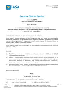 ED DecisionEExecutive Director Decision DECISION N° OF THE EXECUTIVE DIRECTOR OF THE AGENCY
