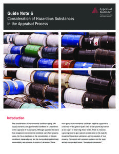 Guide Note 6  Consideration of Hazardous Substances in the Appraisal Process  Introduction