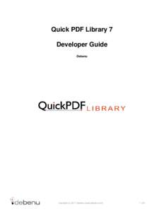 Quick PDF Library 7 Developer Guide
