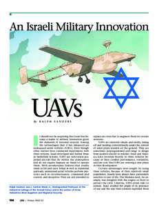 ■  An Israeli Military Innovation UAVs By R A L P H S A N D E R S