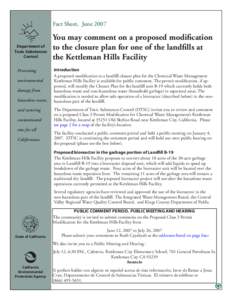 Fact Sheet, JuneDepartment of Toxic Substances Control