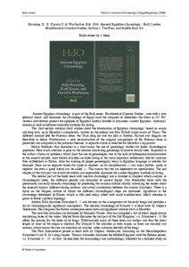 Book review  PalArch’s Journal of Archaeology of Egypt/Egyptology (2008)
