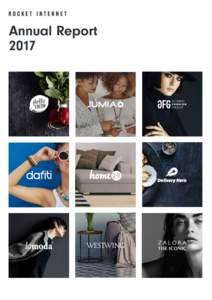 Annual Report 2017 Key Figures Rocket Internet Group (according to IFRS) Financials (in EUR million)