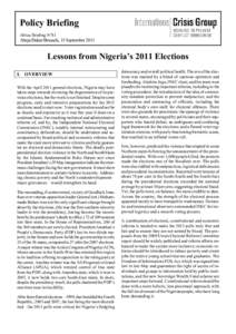 Microsoft Word - B81 Lessons from Nigeras 2011 Elections.doc